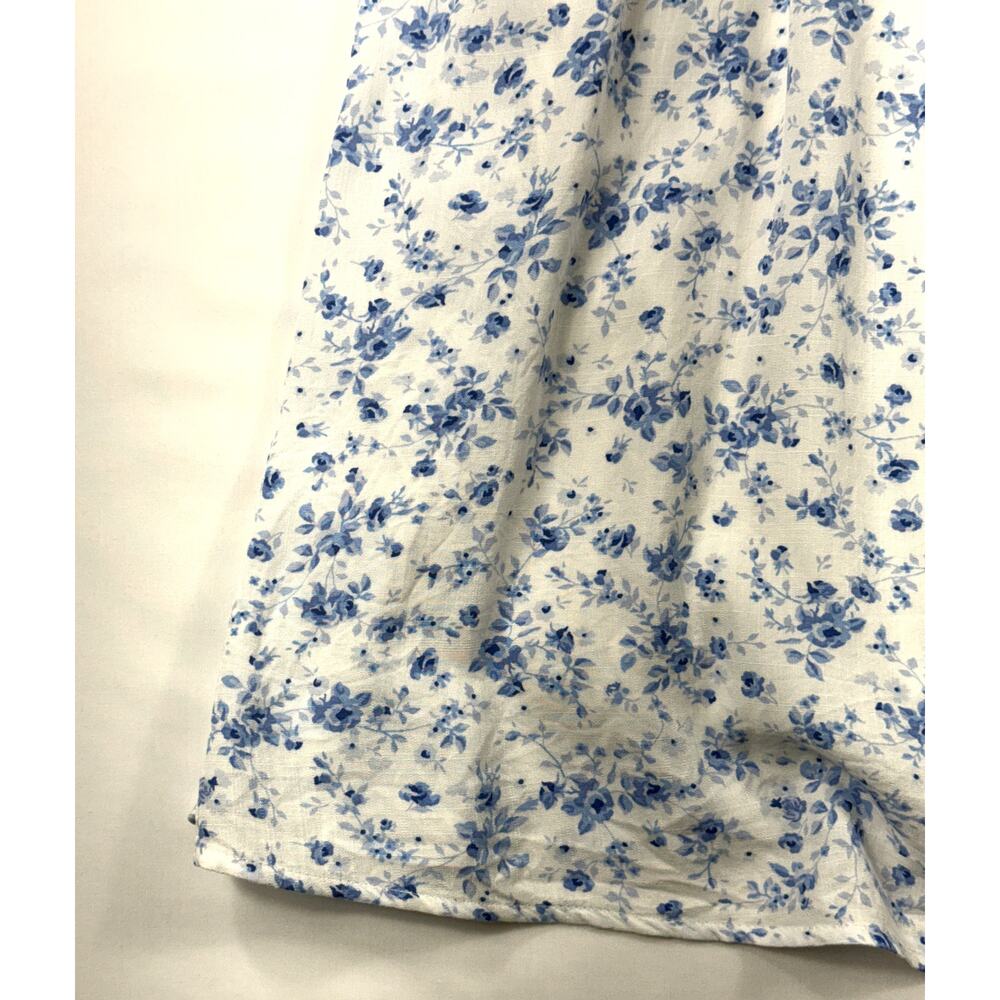 Aeropostale Blue Floral Mini Dress spaghetti straps Sz M - Picture 9 of 11